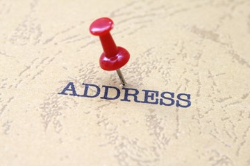 Push pin on address