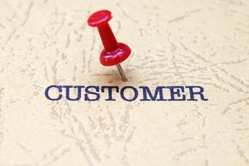 Push pin on customer text