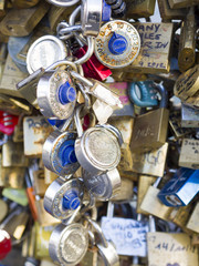 The thousands of locks of loving couples symbolize love forever.