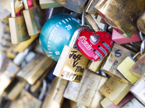 The thousands of locks of loving couples symbolize love forever.