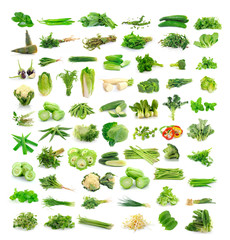 Fototapeta premium Vegetables collection isolated on white background