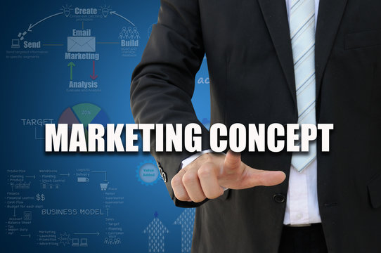 Businessman with marketing concept