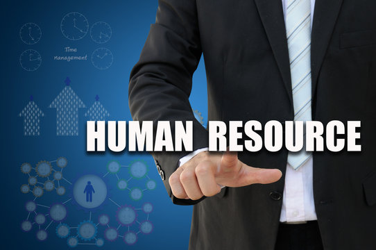 Businessman with human resources concept