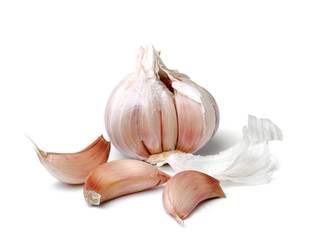 Garlic isolated on white background