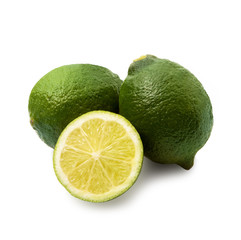 lime in fondo bianco