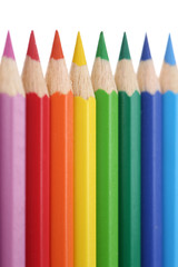 Buntstifte in einer Reihe