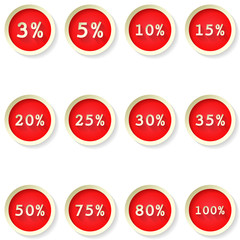 Sale percent  price tag flat icons