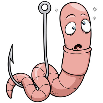 Vector illustration cartoon worm