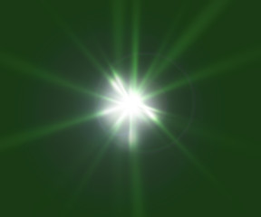 Obraz premium Green Light Flare