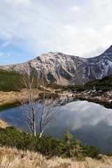 Mountain lake Rohacske pleso, Western Tatras, Slovakia