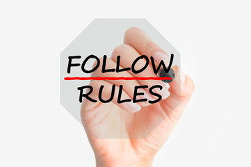 Follow rules concept