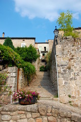Fototapeta na wymiar Old medieval village in Ardeche Department of France