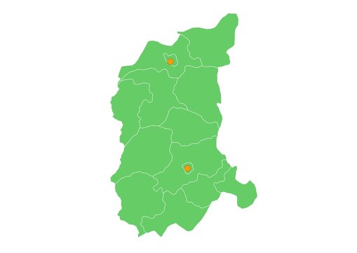 Fototapeta Administracyjna mapa województwa 