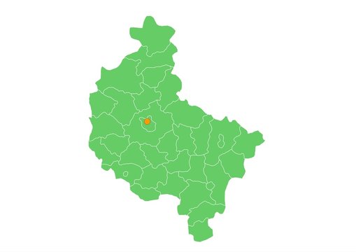 Fototapeta Administracyjna mapa województwa 