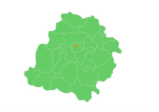 Fototapeta Administracyjna mapa województwa 