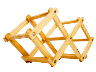 Wooden holder for wine bottles