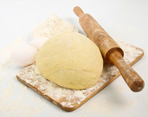 dough with eggs