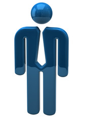 Blue businessman con