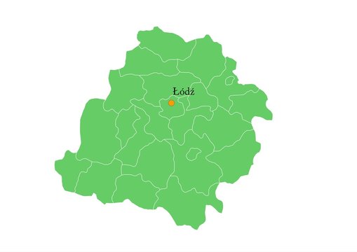 Fototapeta Administracyjna mapa województwa 