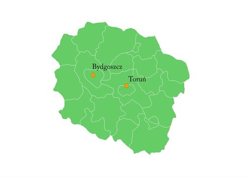 Fototapeta Administracyjna mapa województwa 