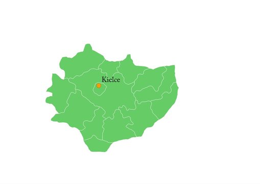 Fototapeta Administracyjna mapa województwa 