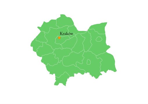 Fototapeta Administracyjna mapa województwa 