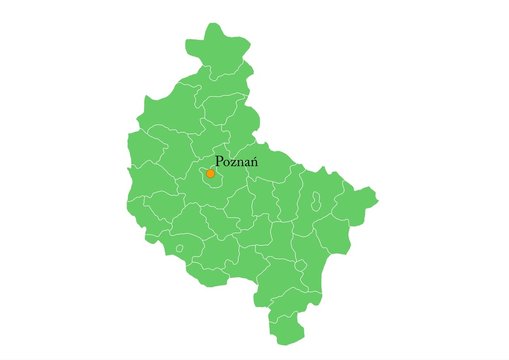 Fototapeta Administracyjna mapa województwa 
