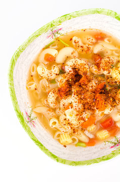 Spicy pasta soup