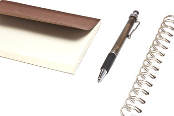 stationery on white paper