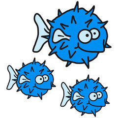 Funny Blowfish Swarm