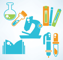 education and science vector symbols