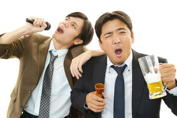 飲みすぎたビジネスマン