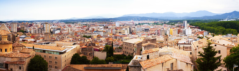 Fototapeta na wymiar Top view of european city. Girona