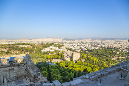 Athens. View of Areopagus from Acropolis