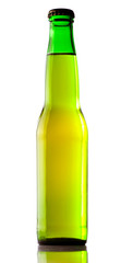 Green beer bottle lit backlight