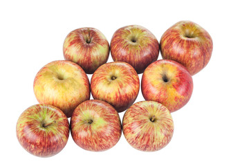 Group of red striped apples