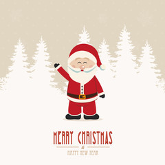 santa wave snow winter background