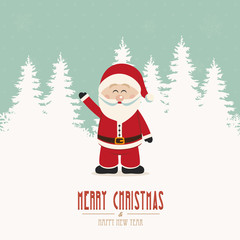 santa wave snow winter background