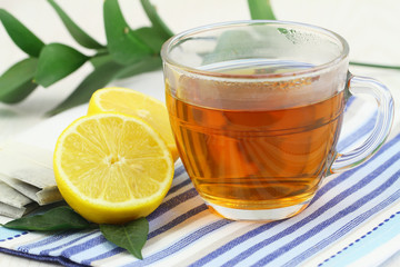 Tea with fresh lemon