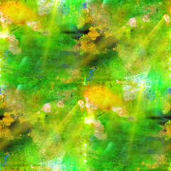 abstract color seamless background green, yellow watercolor wate