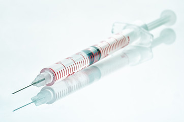 aufgezogene Insulinspritze