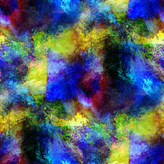 abstract seamless blue, yellow texture watercolor brush strokes