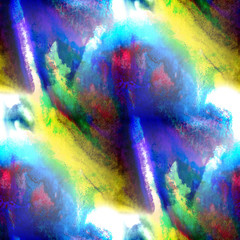 Obraz na płótnie Canvas art hand paint background blue, green, yellow seamless watercolo
