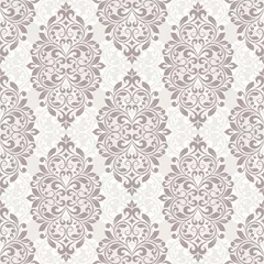 Fototapete Rund Damask seamless pattern for design. © kozyrina