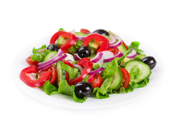 Salad with fresh vegetables