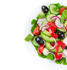 Salad with fresh vegetables