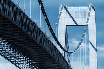 Typical automobile cable-stayed bridge