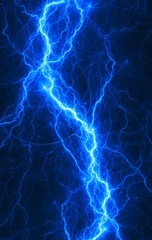 Blue abstract lightning