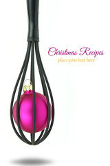 Cooking beater with Christmas ball