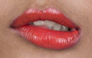 Obraz premium Mouth of a woman.